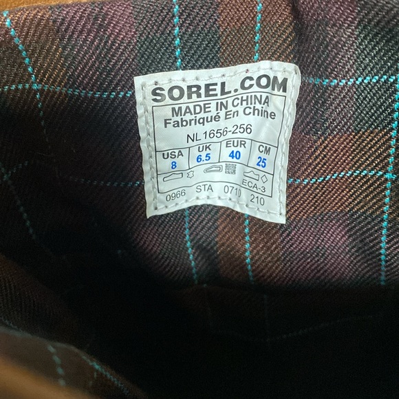 Sorel Women's Brown Firenzy Ruched NL1656-256 Leather Lace Up Winter Boots Sz 8 - Picture 6 of 14